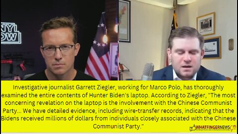 Investigative journalist Garrett Ziegler, working for Marco Polo, has thoroughly examined the entire
