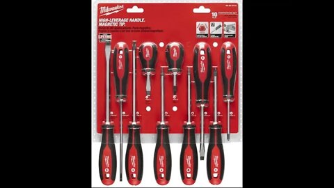 Milwaukee 10 Piece High Leverage Handle Screwdriver Set with Magnetic Tip! $20 SALE!! May 2021