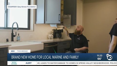 Local Marine, family get new home with help from actor's foundation
