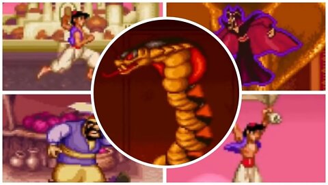 Aladdin - All Bosses & Ending (SNES)