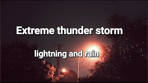 Extreme thunderstorm with rain ,healing frequency.