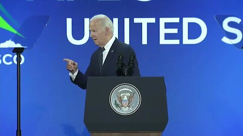 Biden, Visibly Confused, Death Grips The Hand Rail And Exits Stage After Getting Lost