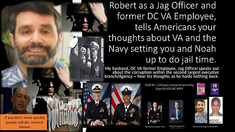 Why is the USA INC Navy setting Noah up? Hear Robert's former JAG OFFICER's thoughts about the crime
