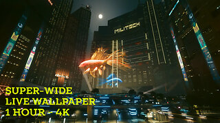 Ultra Wide - Relaxing live wallpaper - Cyberpunk 2077 - 4K (3440 x 1440) Ambient - Bladerunner