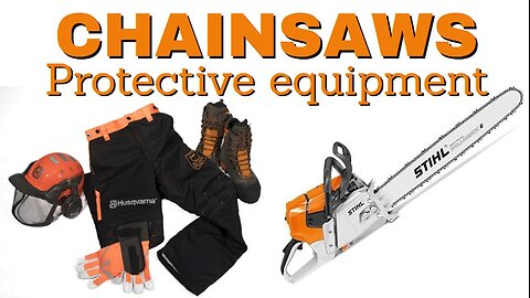 Protective equipment working with Chainsaw Basic equipment to prevent hard injuries Sthil Husqvarna