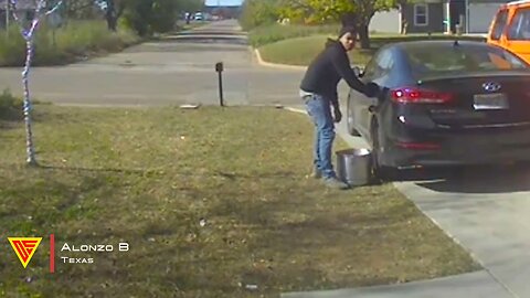 Stranger Tries to Steal Gas From Car Caught on Ring Camera | Doorbell Camera Video