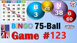 75 Ball - BINGO Caller - Game#123 - English American