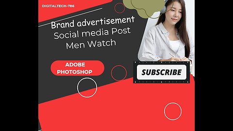 Brand Advertisement Social Media Post Design in Photoshop l Men Watch
