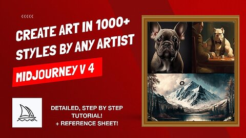 Create MIdjourney AI Art in Any Artists Style With One Prompt - Tutorial and Reference Sheet