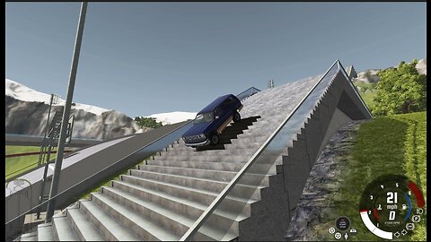 Stairs Jump Down #75 🚙 BeamNG Drive PC Game 💥 CAR crash