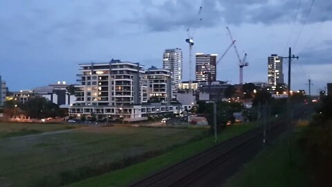 VIEW FROM THROSBY DRIVE BRIDGE, WOLLONGONG. Right on dusk.