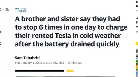 TELSA BATTERIES DON'T CHARGE OR HOLD A CHARGE IN COLD TEMPS you