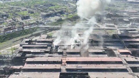 Bombardment Of The Surrounded Remnants Of Ukrainian Neo-Nazis On The Territory Of The Azovstal Plant