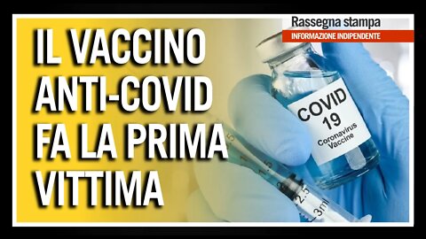 IL VACCINO ANTICOVID FA LA PRIMA VITTIMA - TG CDC 9/9/20