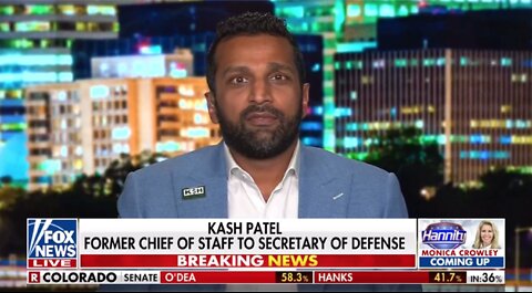 Kash Patel talks about the J6 fiasco on Hannity tonight.