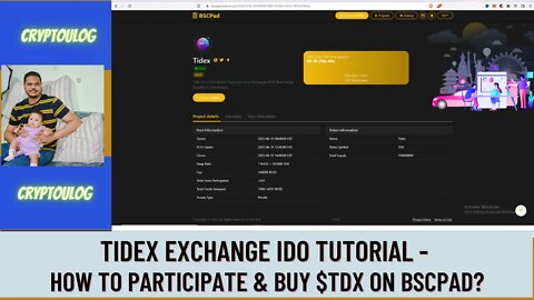 Tidex Exchange - Bscpad IDO Tutorial. How To Participate & Buy $TDX On Bscpad?