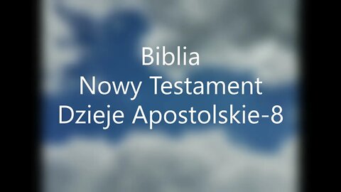 Biblia Nowy Testament Dzieje Apostolskie - 8