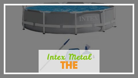 Intex Metal Frame 10' x 30" Round Outdoor Swimming Pool Set with 330 GPH Filter Pump, Maintenan...