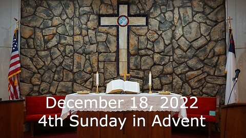 4th Sunday in Advent - December 18, 2022 - Immanuel - Matthew 1:18-25