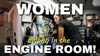 Women belong in the ENGINE room of a Nordhavn 43 trawler! [MV FREEDOM]