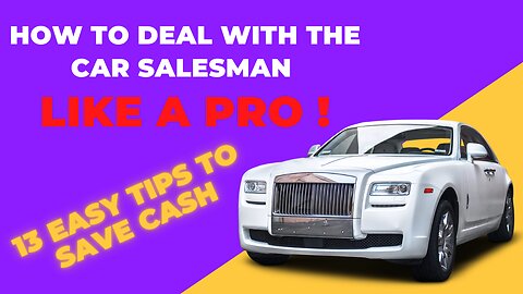 Learn how to negotiate the process of buying a car like a Pro!