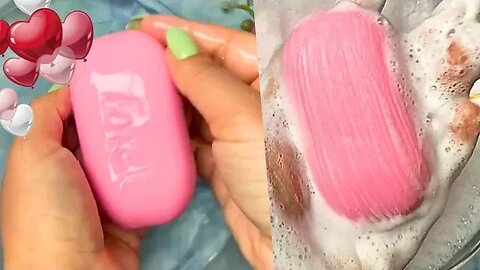Mushy Pink Soaked Soap🌺 Sponge Squizzing Soap 😍