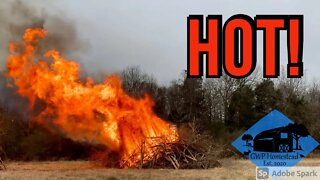 Burning a HUGE Brush Pile!