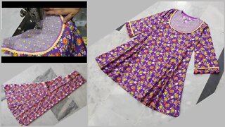 Stylish kurti cutting and stitching for little girl