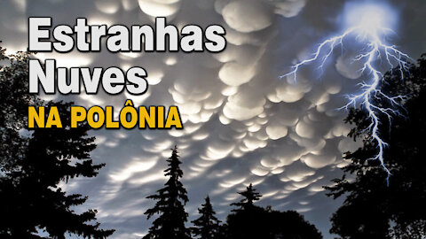Incredible ! Strange Mammatus Clouds appear in the sky over Poland, Warsaw.