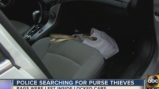Mesa police looking for purse thieves