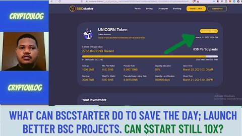 What Can Bscstarter Do To Save The Day; Launch Better BSC Projects. Can $START Still 10X?
