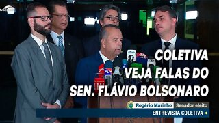 Coletiva PL presidência do Senado e Flávio Bolsonaro fala sobre a atuação do Pres. Bolsonaro