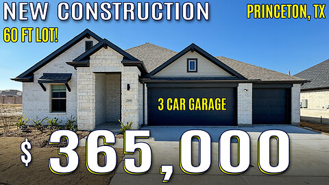 INSIDE A $365k NEW CONSTRUCTION HOME ON 60 FT LOT IN PRINCETON TX - 3 CAR GARAGE, 1650 SQFT