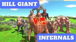 Hill Giant vs Infernals Units - Animal Revolt Battle Simulator