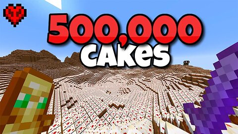 I Built The Biggest Cake Biome In Minecraft Hardcore