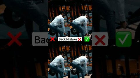 Back Exercises Mistake ❌#shorts #workout #workoutmistakes #sammizwall