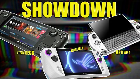 Handheld Showdown! Three of 2023's Best Handhelds Compared (Steam Deck vs R.O.G. Ally vs GPD Win 4)