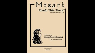 Mozart Rondo "Alla Turca" from Piano Sonata No. 11 (arr. for Saxophone Quartet by Scott Kurtzweil)