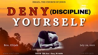 DENY (DISCIPLINE) YOURSELF