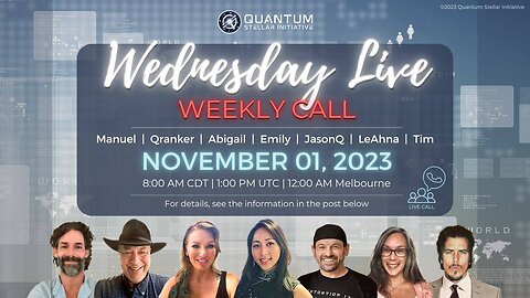 QSI Weekly Wednesday Panel Call - Stellar Spiritual Journey Pt2 (Quantum Shamanism) (Nov 1, 2023)