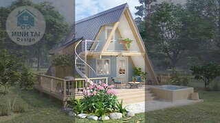 A-frame Cabin House Tour - Tiny Small House Design Ideas - Minh Tai Design 25 Shorts