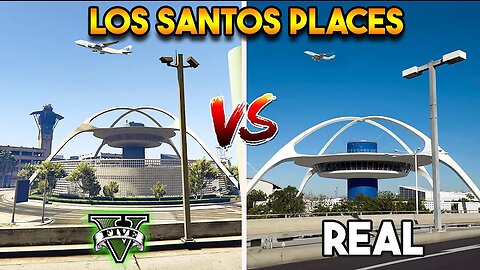 GTA 5 LOS SANTOS PLACES VS REAL LIFE LOS ANGELES PLACES (VERY SIMILAR)