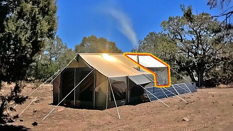 THIS IS THE BIGGEST TENT EVER NOW! - Living Off Grid All Winter in a Kodiak Canvas Tent Wood Stove