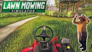 LAWN MOWING SIMULATOR | PRUEBO EL SIMULADOR DE CORTAR HIERBA | Gameplay en Español | PC