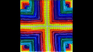 'Chromatic Practice Cross' Original Art Painting Timelapse 3-28-24