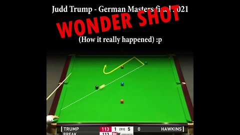 Trump WONDER SHOT! (How it really happened) German Masters Final 2021...