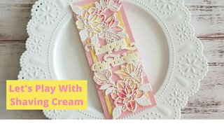 Creating Handmade Cards With Shaving Cream