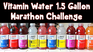 Marathon Challenge: 200 ounces of Vitamin Water (1.5 gallons)
