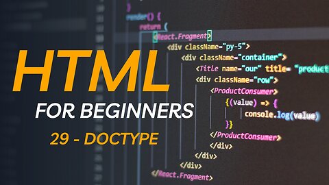 HTML Tutorial for Beginners - 29 - Doctype