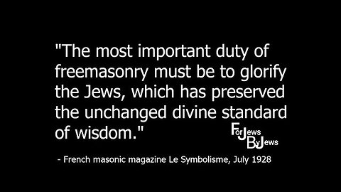 Freemasonry Is A Jewish Institution